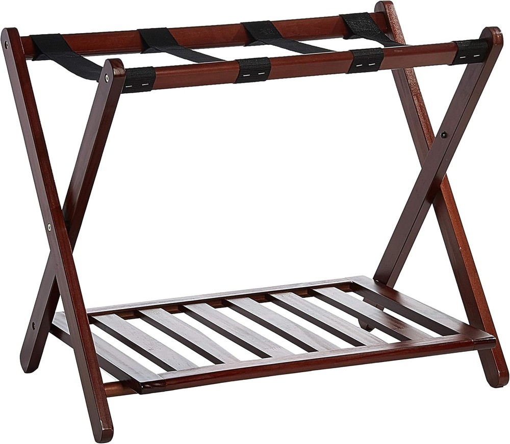 Luggage Rack Walnut Solid Wood