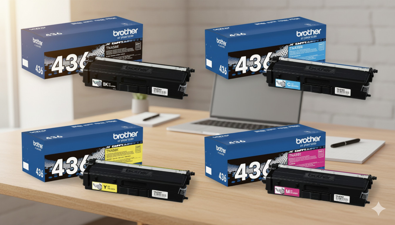 Brother TN436 4-piece Set High Yield Toner Cartridge (Black,Cyan,Magenta,Yellow)