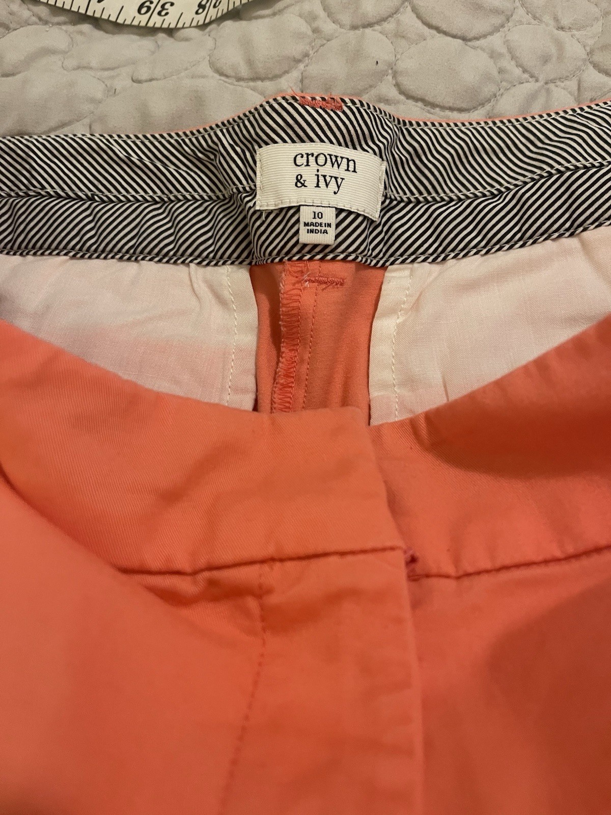 Crown & Ivy Sz 10 CORAL Shorts Women's EXCELLENT Fast Shipping M