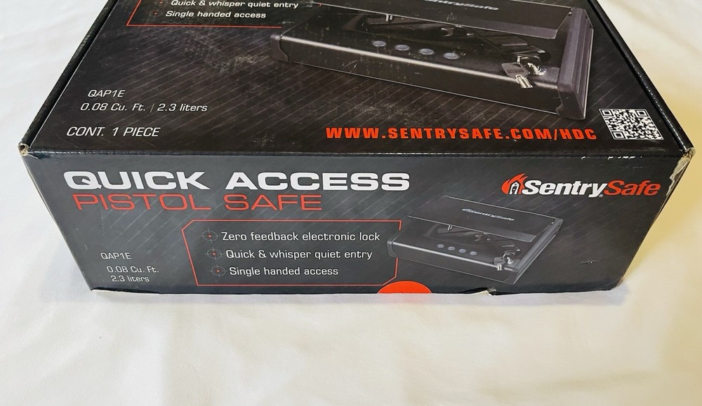 SentrySafe QAP1E Quick Access Handgun Safe for Pistols Black