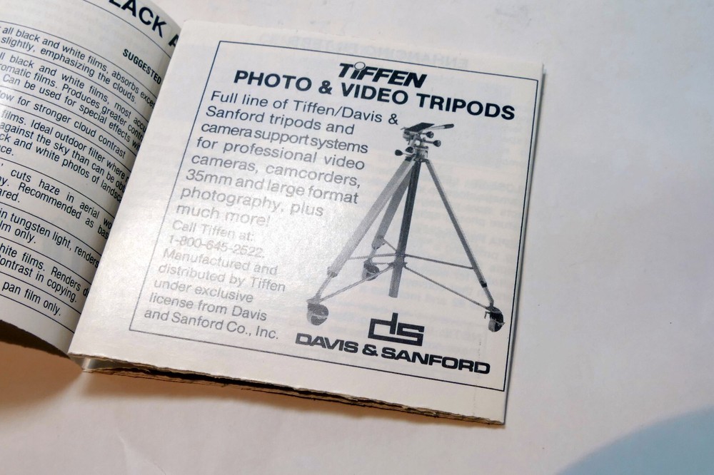 Tiffen Filter Facts Instruction Guide E English lens