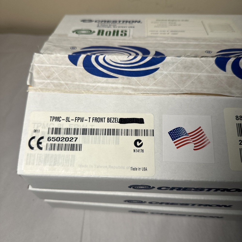 (3) New Crestron TPMC-8L-FPW-T Front Bezel BLANK