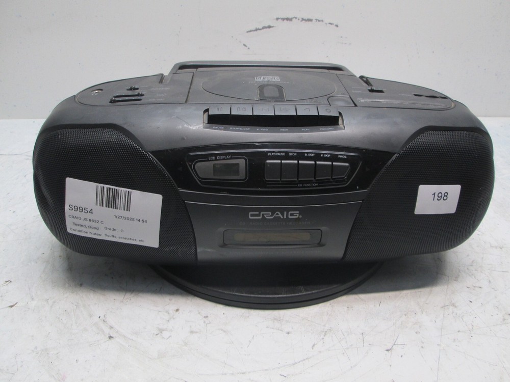 CRAIG JS 8632 C Boombox Radio - Tested