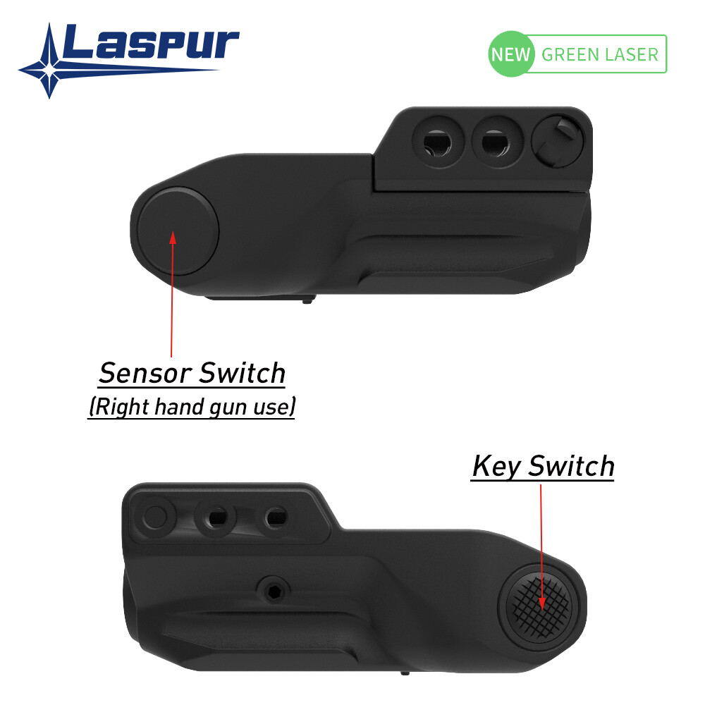 Laspur Smart Sensor Sub Compact Rail Mount Low Profile Green Laser Sight