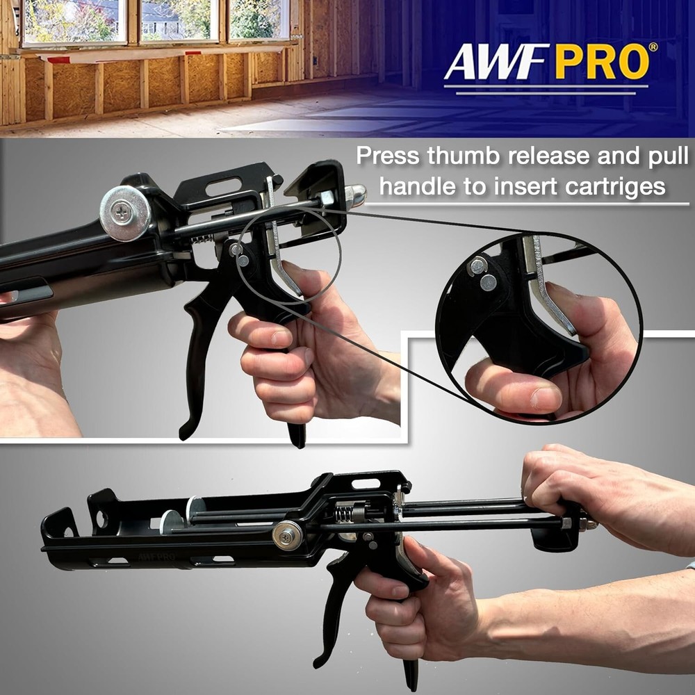 AWF PRO Rapid-Cure Two-Component Epoxy 20.2 oz, Applicator Gun Included