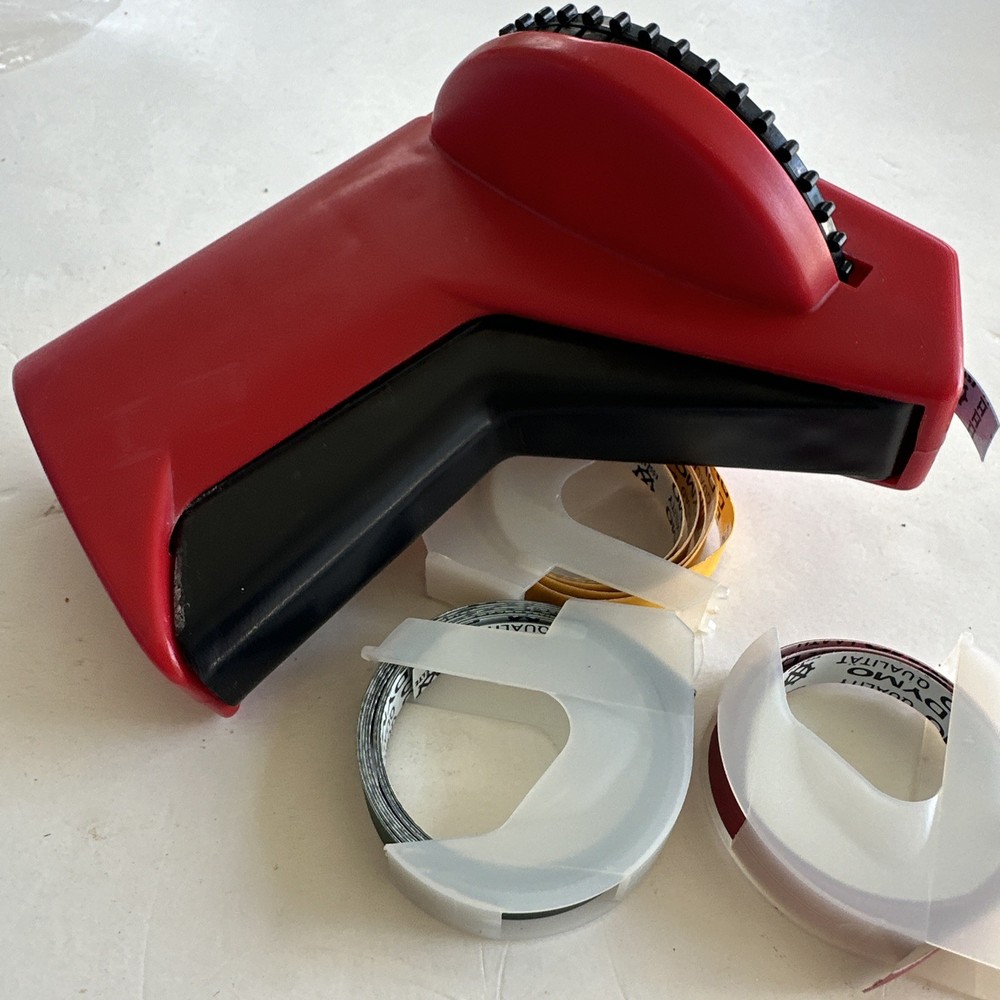 Dymo I.D. 2001-01 Label Maker 4 Partial Rolls Tape Tested See Description