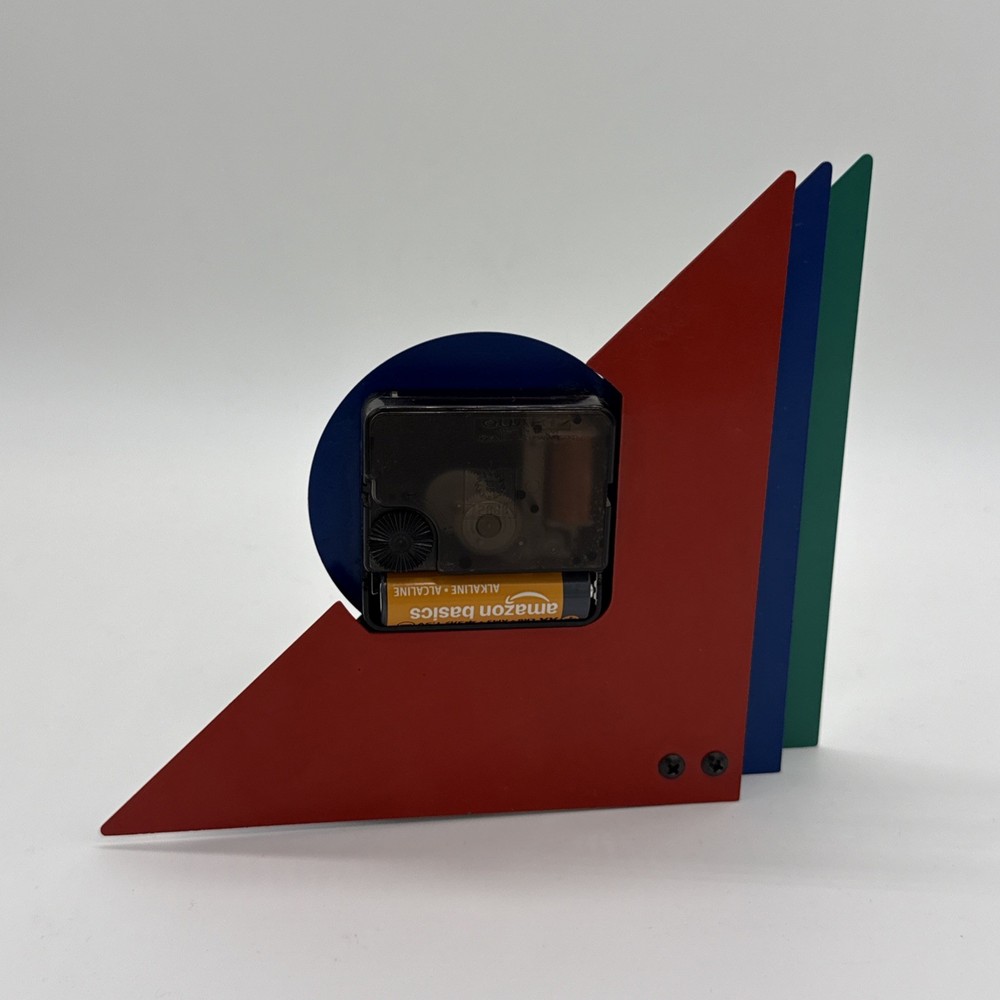 1980s Multicolor Stacked Desk or Mantel Clock does not work check description