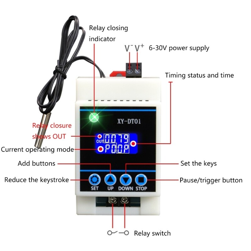 30A Digital Display Temperature Control XY-DT01 Digital Temperature Module