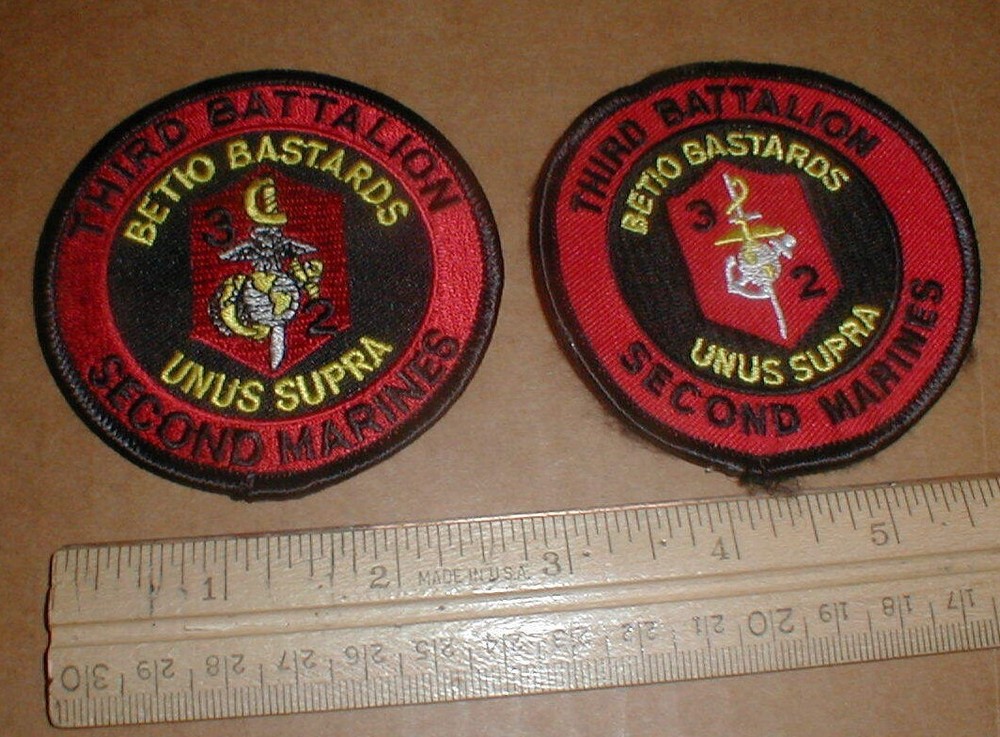 Third Battalion Second Marines VTG Hat Jacket Patch Lot Unused Marine Corps
