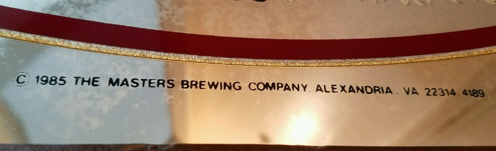 1985 Masters beer mirror