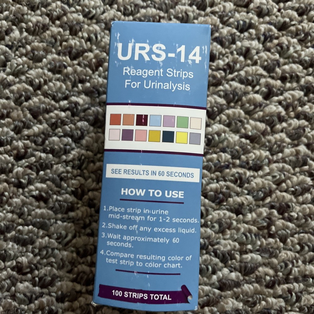 URS-14 Parameter Urine-Test Strips - 100 Count Results In 60 Seconds