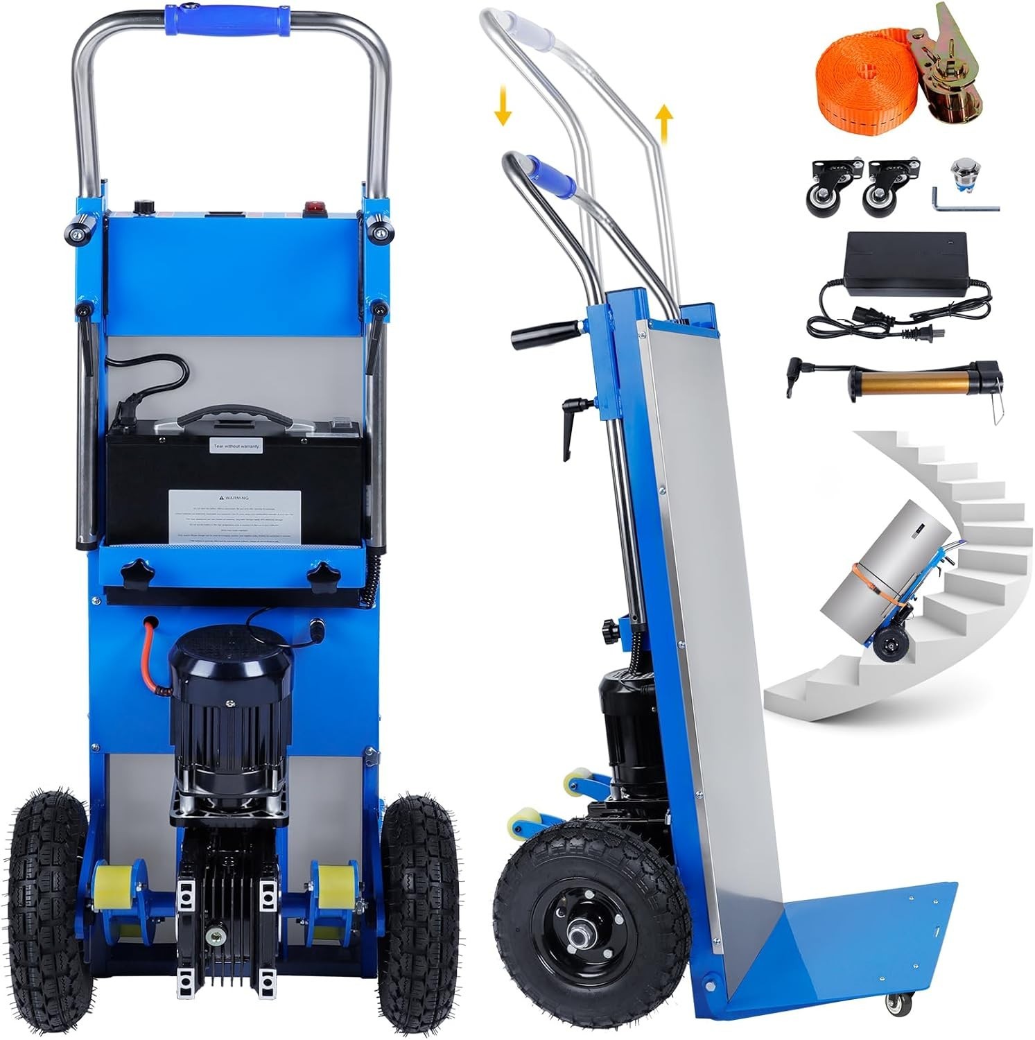 Electric Stair Climbing Hand Trucks Dolly Cart for Moving 880lb Max Capacity US