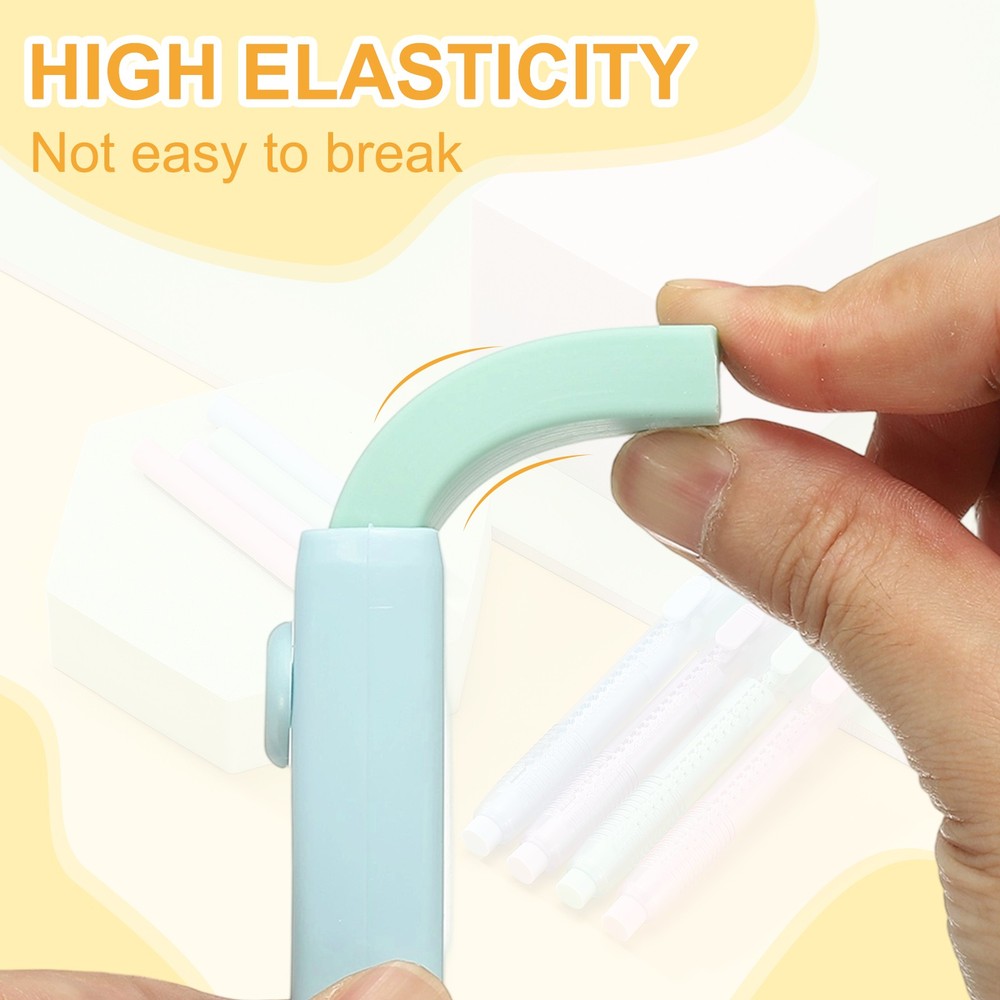 8 Pack Erasers, Pencil Erasers Large Eraser Push Pull Cute Soft, Green