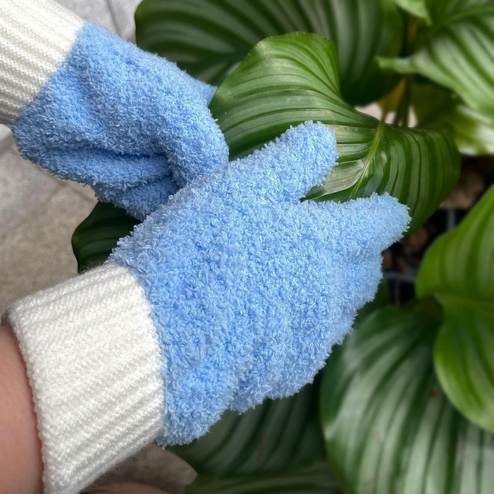 3 Pairs Multi-Purpose Microfiber Dusting Gloves for Efficient Home Care (S/M)