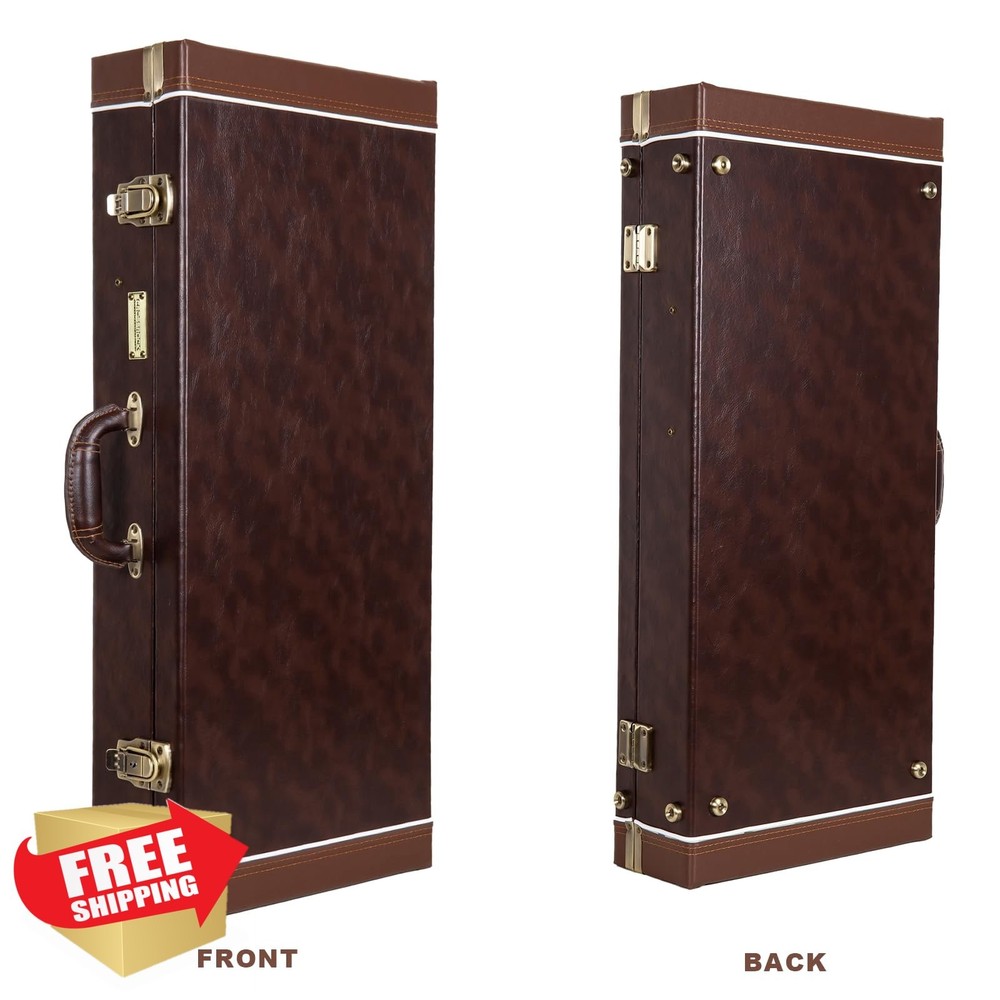 Crossrock Mandolin Case A-Style Rectangular Vintage Brown Wood