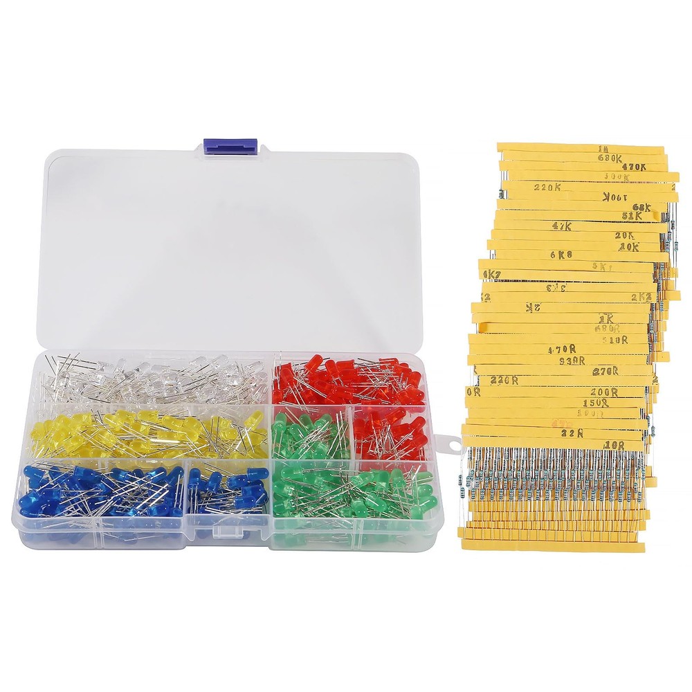 450PCS 5 Colors 5mm LED Diode Lights LED Light Emitting Diode Round Assorted ...