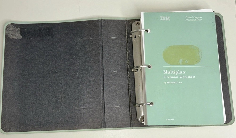 IBM Multiplan Electronic Worksheet Computer Software by Microsoft MANUAL ONLY
