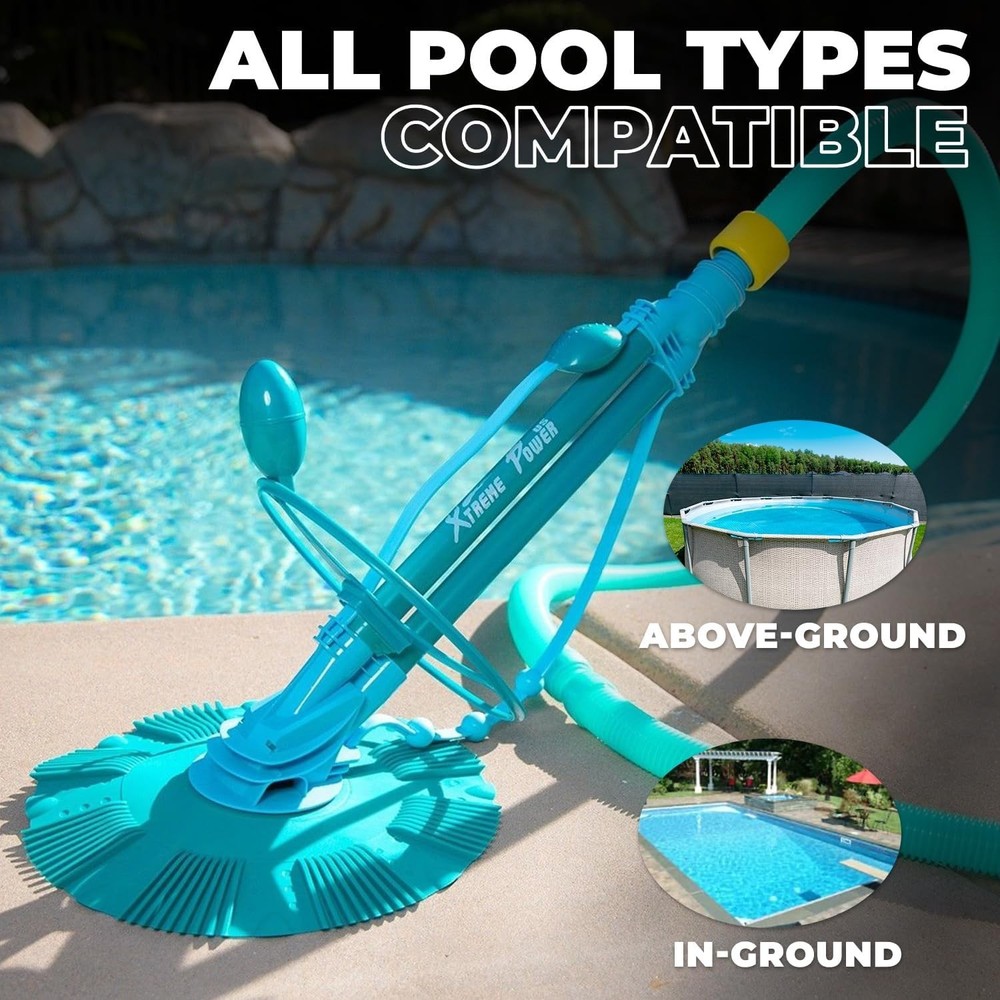 Automatic Suction Pool Cleaner with 30-Foot Hose for Effortless Cleaning