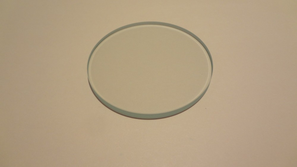 CLEAR GLASS MICROSCOPE  STAGE PLATE 72MM DIAM X 6MM THICK **NEW**