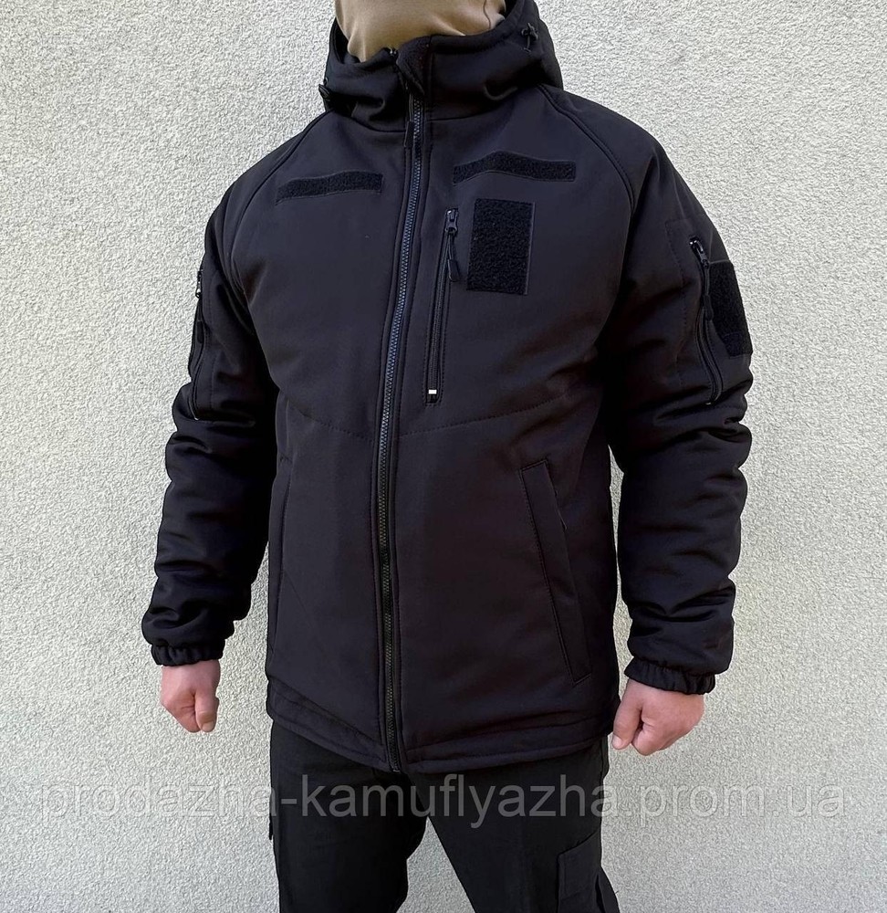 Black softshell jacket Omni hit / black softshell jacket / insulated jacket