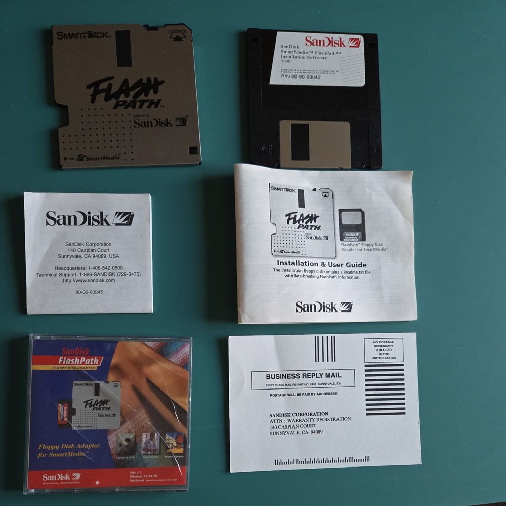 SanDisk FlashPath Floppy Disk Adapter for SmartMedia PC or MAC SDDR-21-01