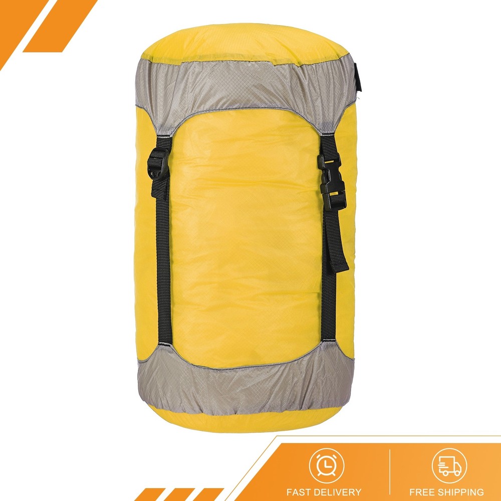Compression Stuff Sack 10L S Size Waterproof Sleep Bag Storage Sack Yellow