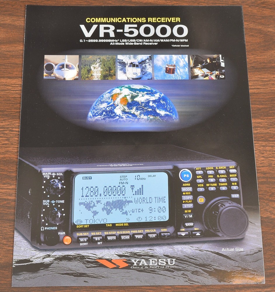 NEW BROCHURE for YAESU VR-5000 COMMUNICATIONS RECEIVER