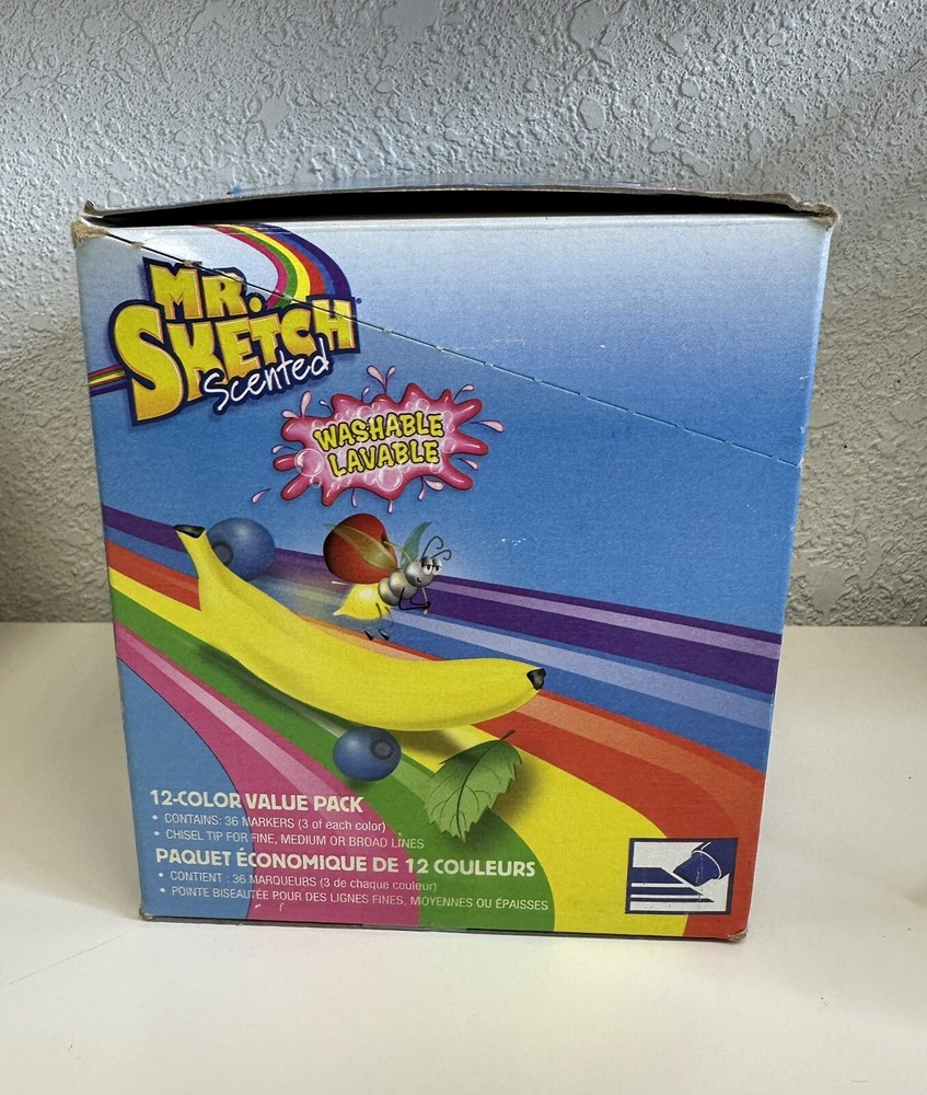 Mr. Sketch Scented Washable Markers - Classroom Pack Assorted Chisel 36 Pack NIB