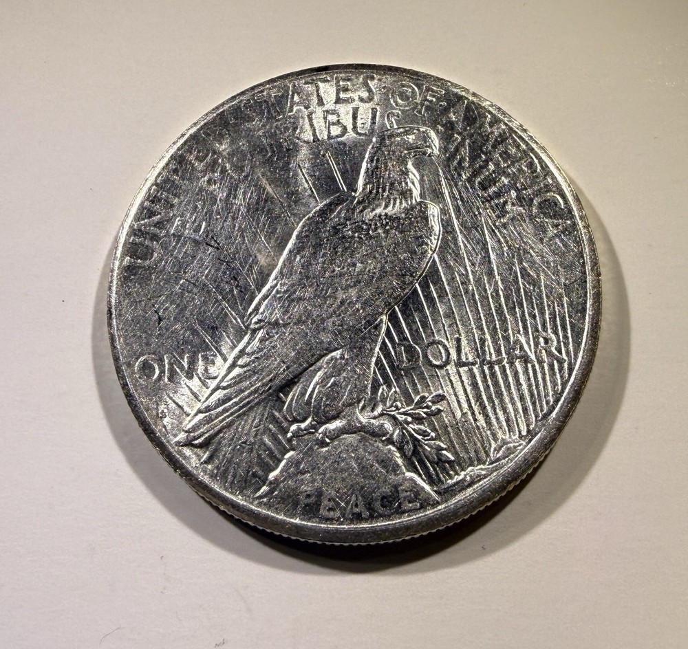 Nice Luster 1924 S PEACE DOLLAR UNC MS DETAILS (cleaned) NICE STRIKE