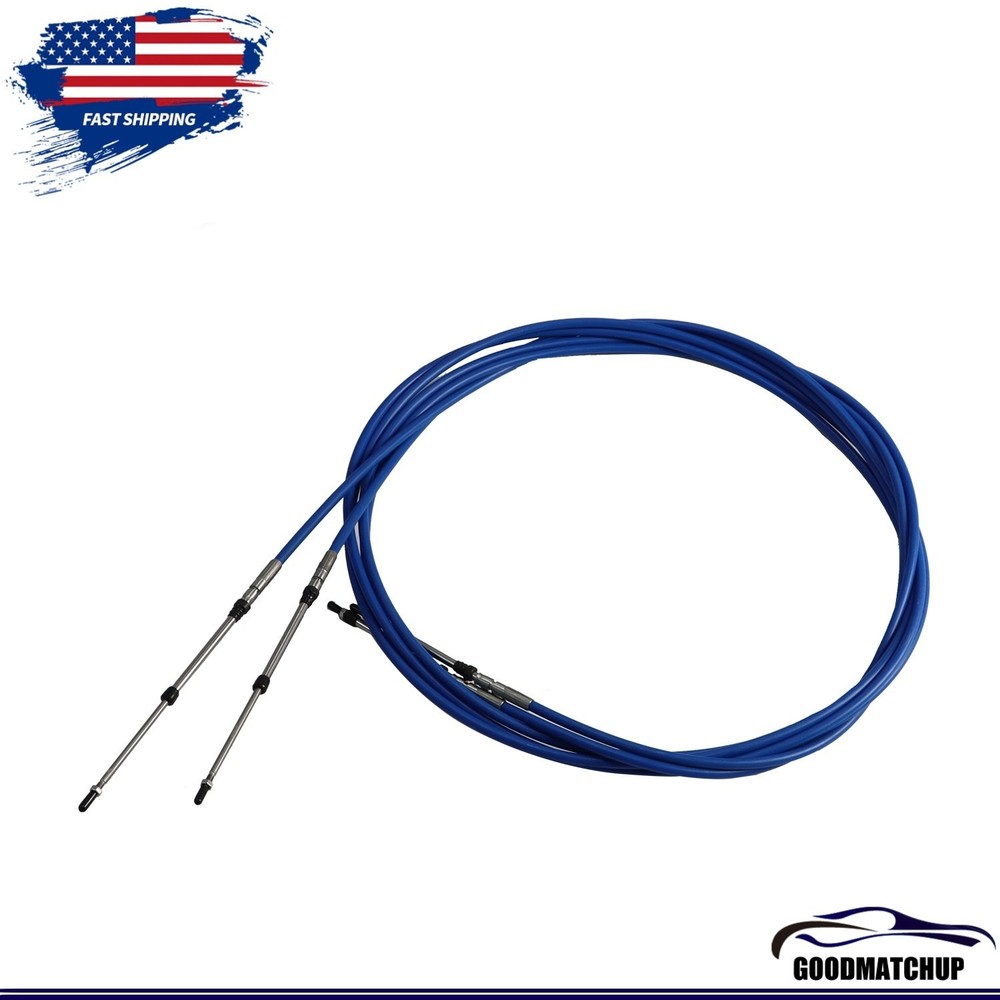 Outboard Inboard 2PCS 14FT 33C Shift Throttle Control Cable Universal For Yamaha