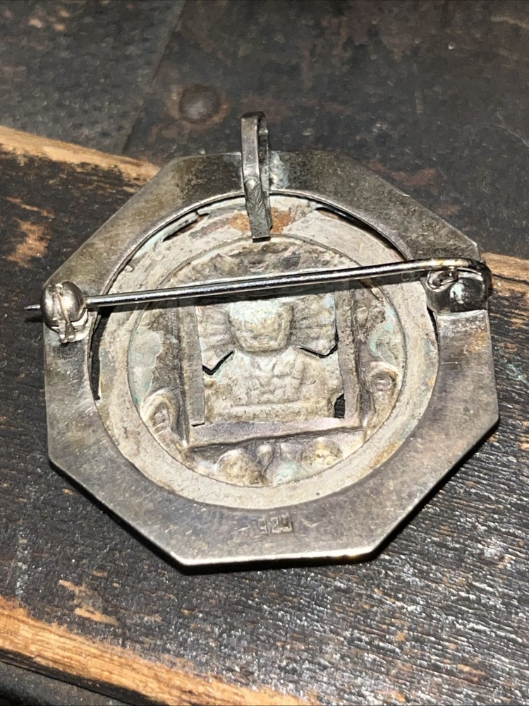 Peruvian Sterling Broochpendant Vintage
