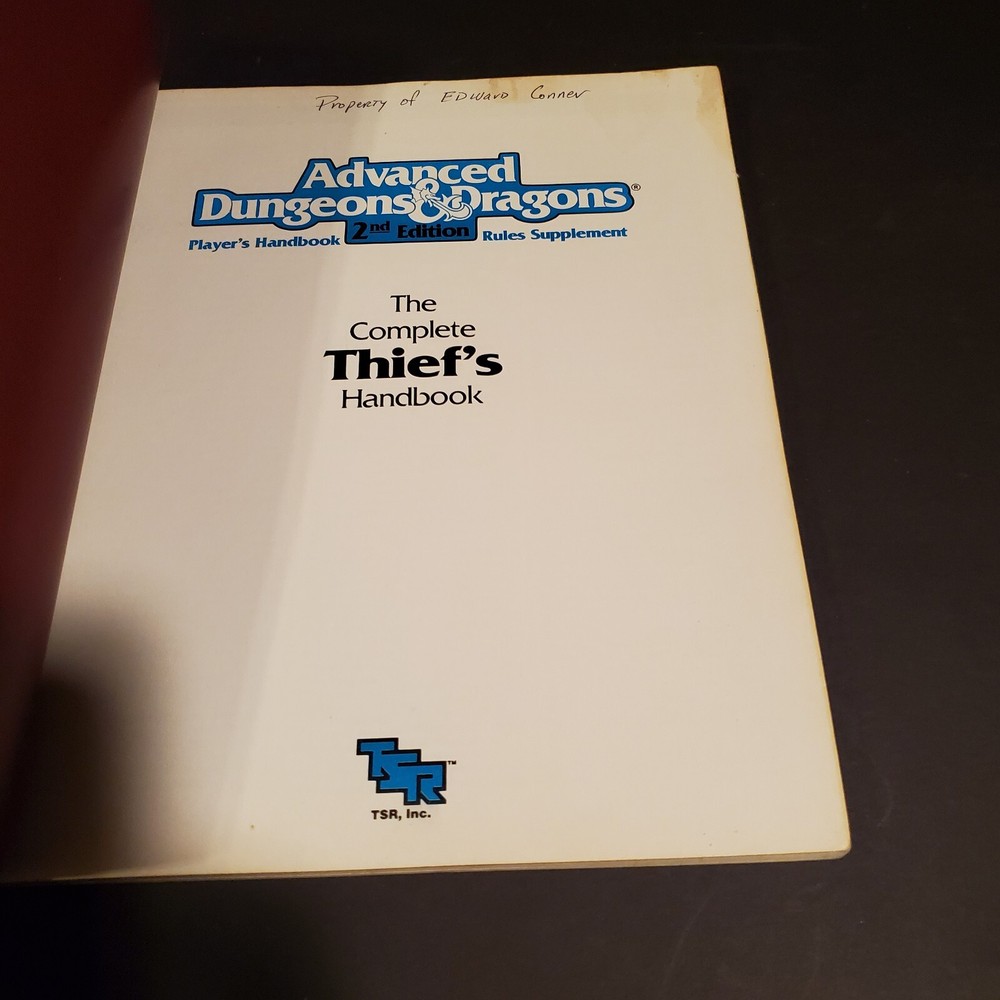 Advanced Dungeons & Dragons: Thief's Rules Supplement ☆ TSR ☆ D&D ☆ Authentic ☆