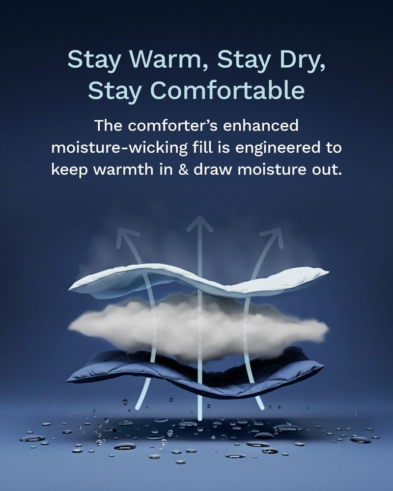 Reversible Twin XL Down Alternative Comforter - Soft Microfiber Gray