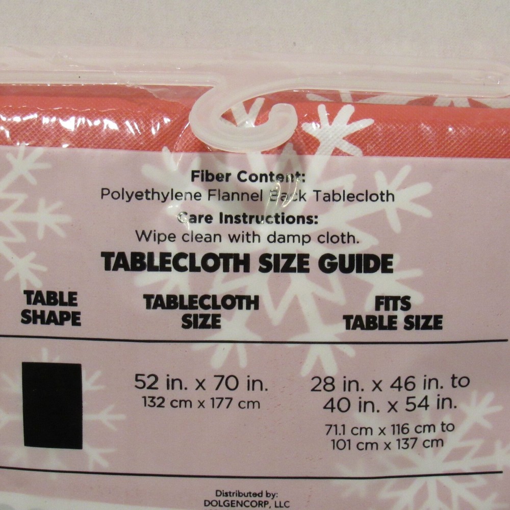 Holiday Style Christmas Flannel Back Tablecloth, 52"x70", Rectangular RN:67227