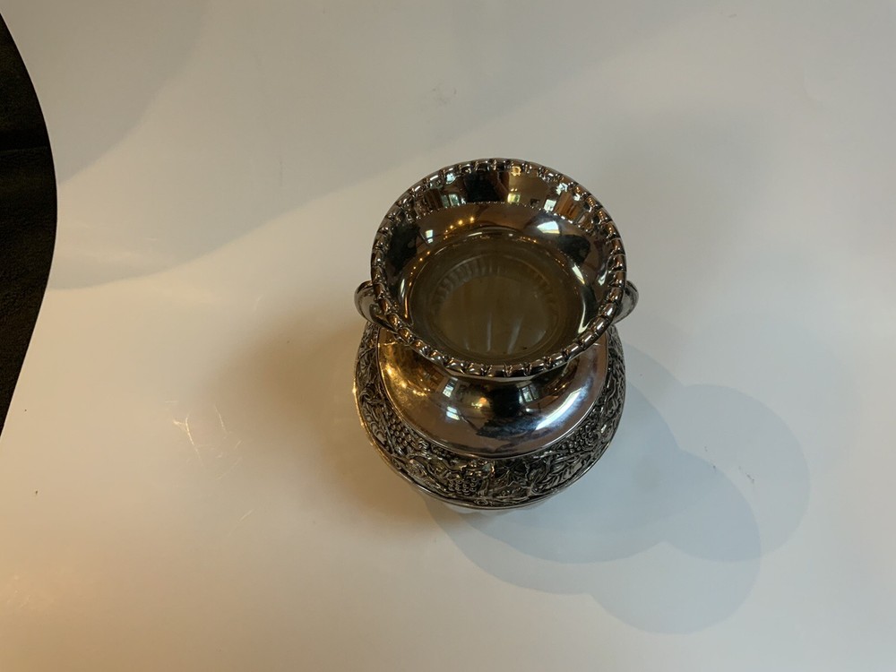 International Silver Silverplate Vase-Grapevines 7 1/4”