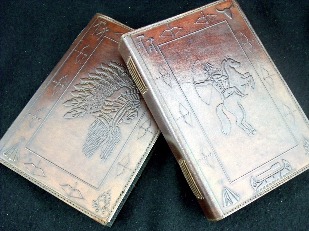 Native American Indian Theme - Handmade A5 Leather Journal Diary