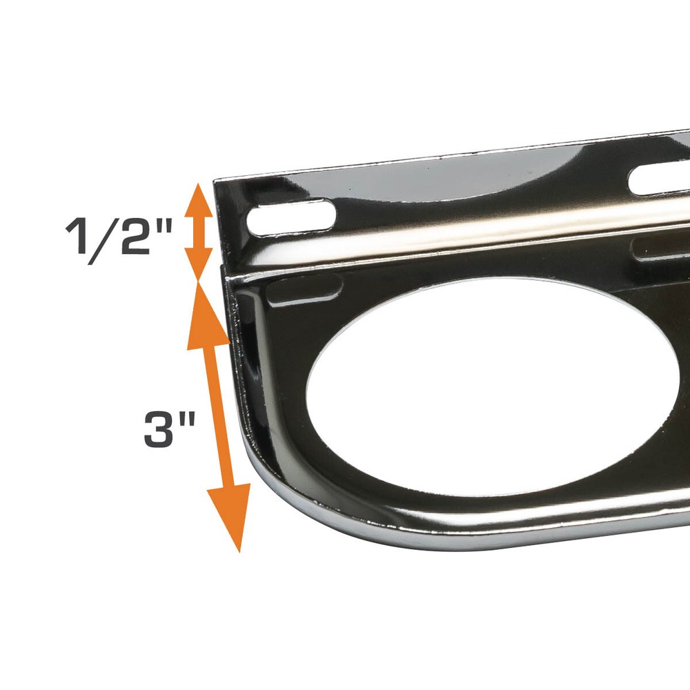 GlowShift Universal Chrome Quad Gauge Under Dash Mounting Bracket Pod 52mm