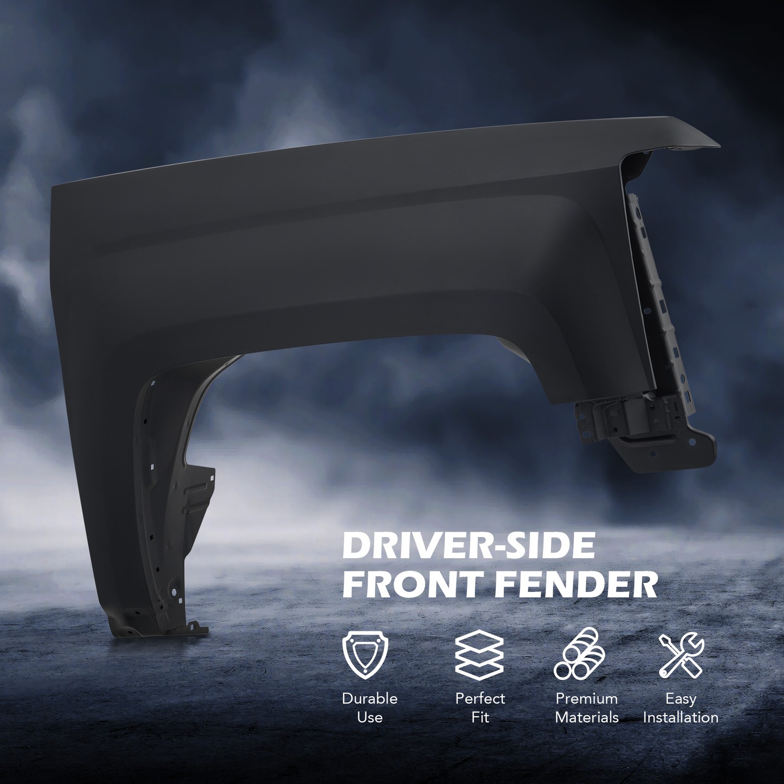 Fender For Chevrolet Silverado 1500 2014-2018 Front Passenger-Side RH Assembly