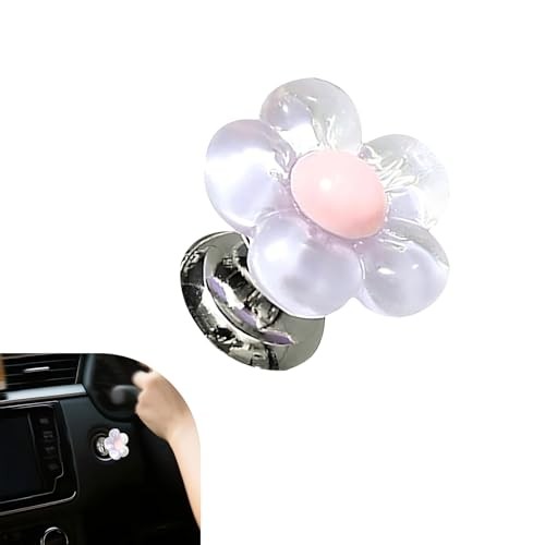 Resin Flower Engine Ignition Button Cover, Push Engine Button 1 PC Purple