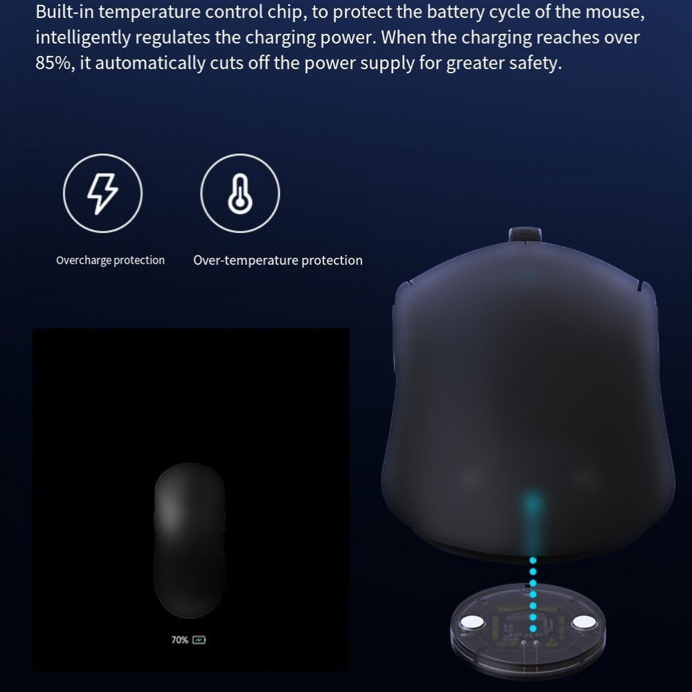Wireless Charging Module for Logitech For GPW43 G502 703 Compact Black Base