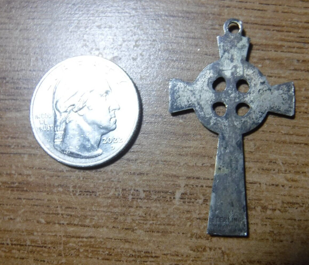 Vintage Sterling Silver Celtic Cross