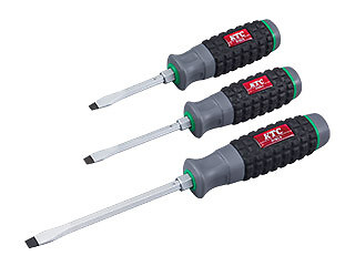KTC D1M2-8, Hard Plastic Grip Screwdriver, Flat Tip, 8mm, 1pc