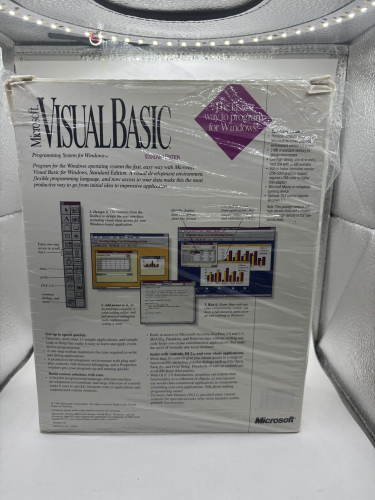 Microsoft Visual Basic 3.0, 3.5 Inch Disks Standard Edition Windows