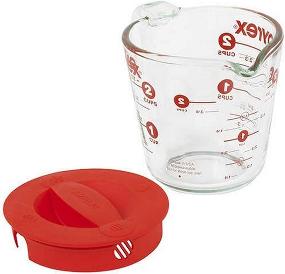 Prepware Glass Measuring Cup with Lid