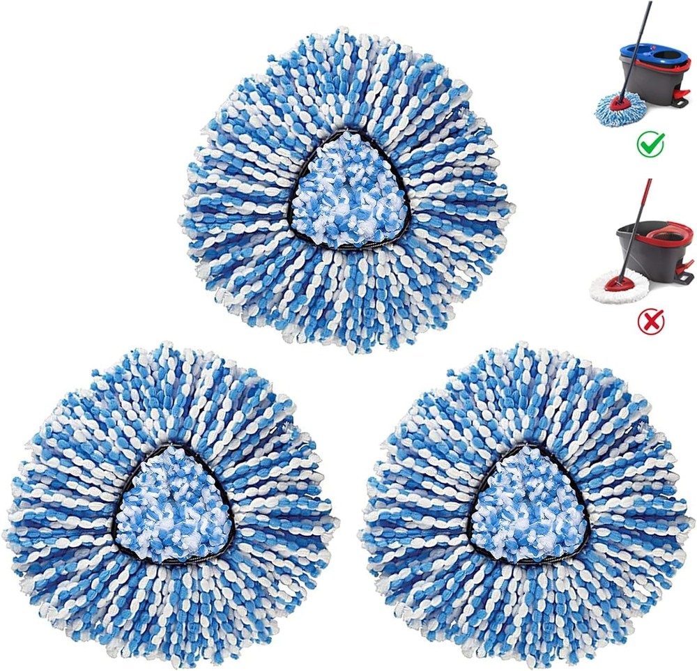 3-Pack Mop Head for O-Ceda RinseClean Spin Mop Refill 2-Tank System Only Easy...