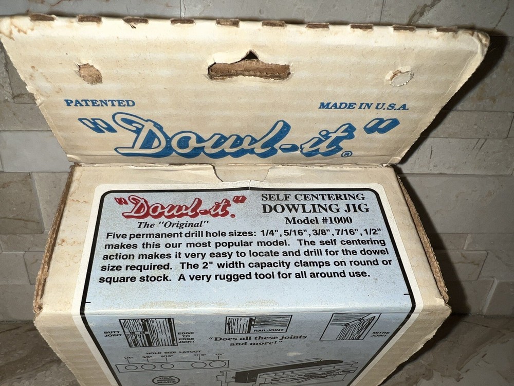 Dowl-It~Model 1000~Dowel Jig For Holes~Self Centering Drill Guide