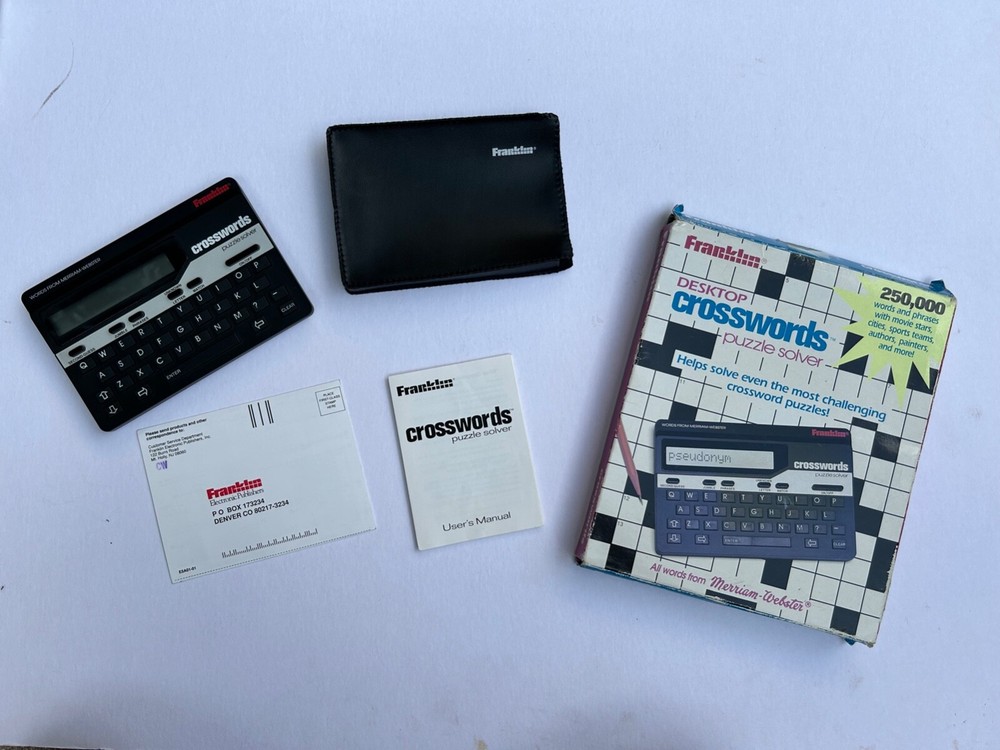 Franklin Electronics Crossword Puzzle Solver CW-50 Tested Working