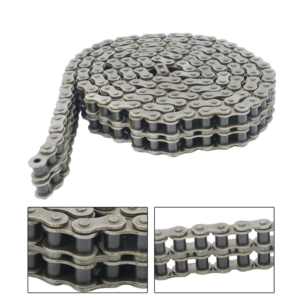 60-2 Double Strand Duplex Roller Chain 10 Ft with 2 Connect Links