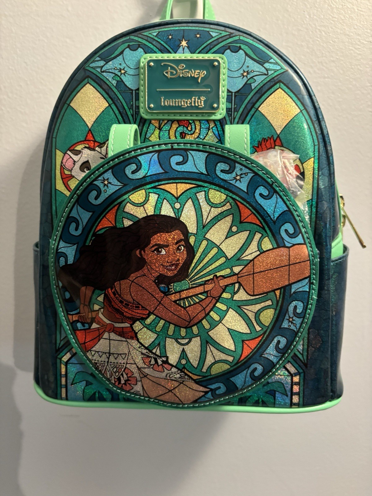 Loungefly Disney Princess Stained Glass Collection Moana Mini-Backpack NWT
