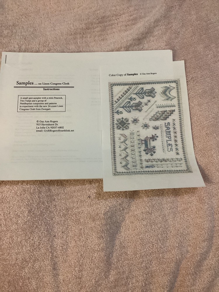 Gay Ann Rogers Small Sampler Pattern